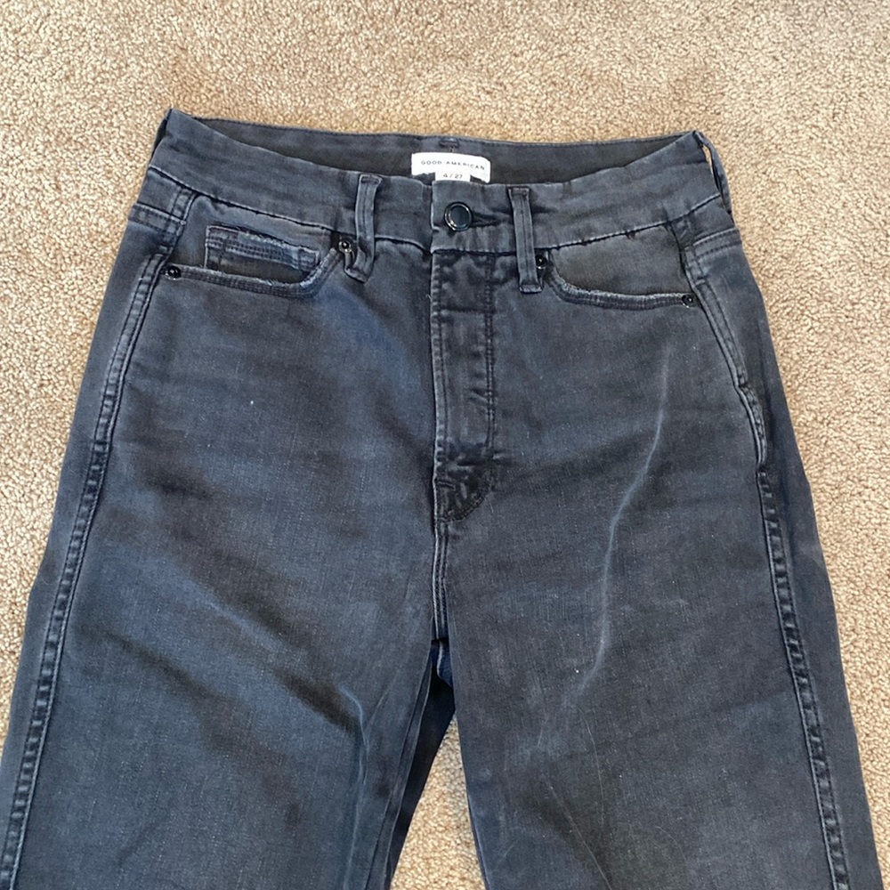 good american black skinny jean 4/27